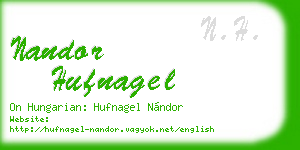 nandor hufnagel business card
