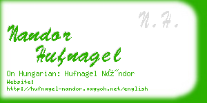 nandor hufnagel business card